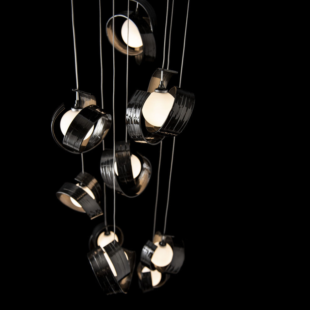 Riza 9-Light Pendant Ink Opal Glass Standard