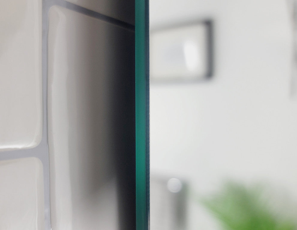 Frameless Square Beveled Mirror, 22" X 28"