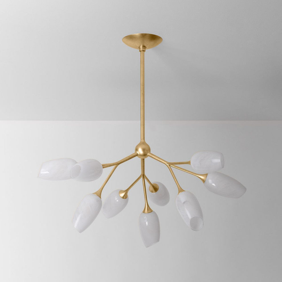 Aldean Chandelier, Vintage Gold Leaf
