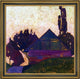 Egon Schiele House Between Trees I - 16" x 16" Framed Premium Canvas Print