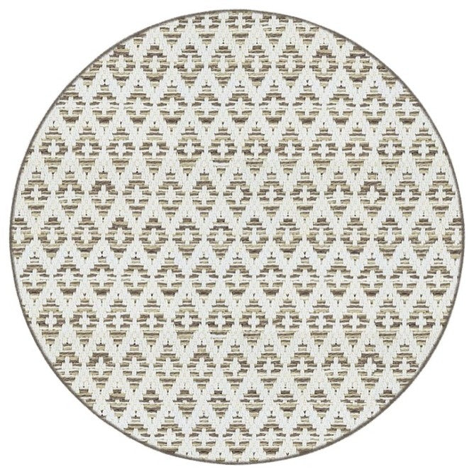Sullivan's Island Accent Rug, Indoor/Outdoor, Pearl Dune, Round 9'