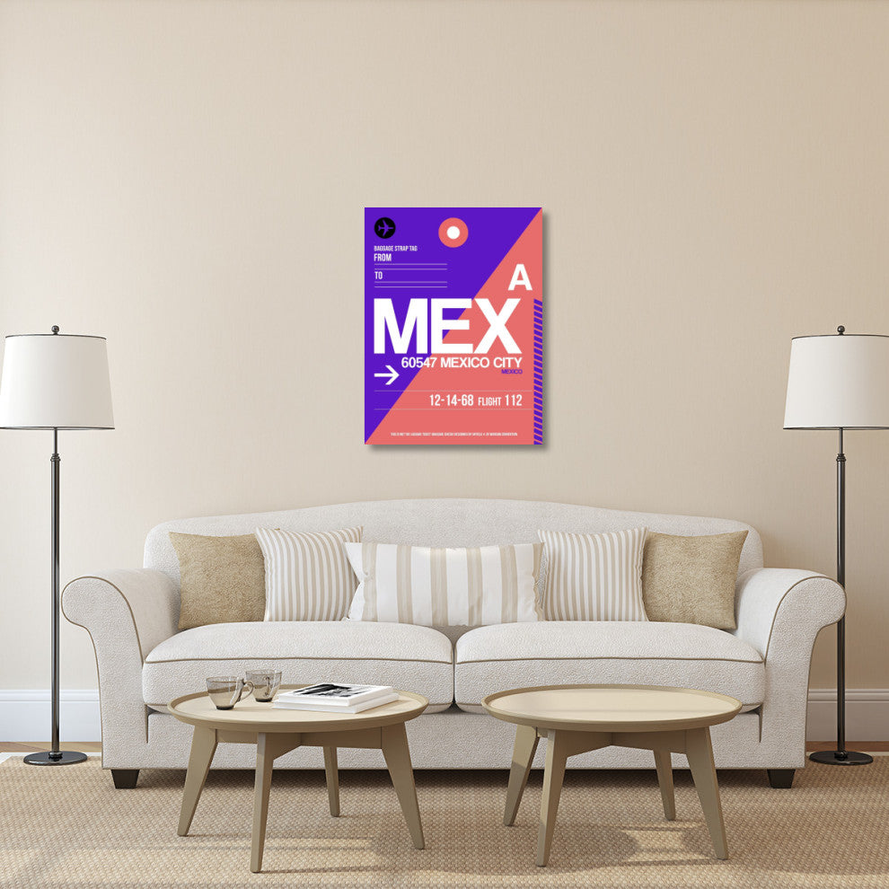 "MEX Mexico City Luggage Tag 1" Fine Art Print