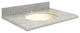 Granite 25"x22" Vanity Top, Single Faucet Hole, Giallo Parfait, Biscuit Bowl