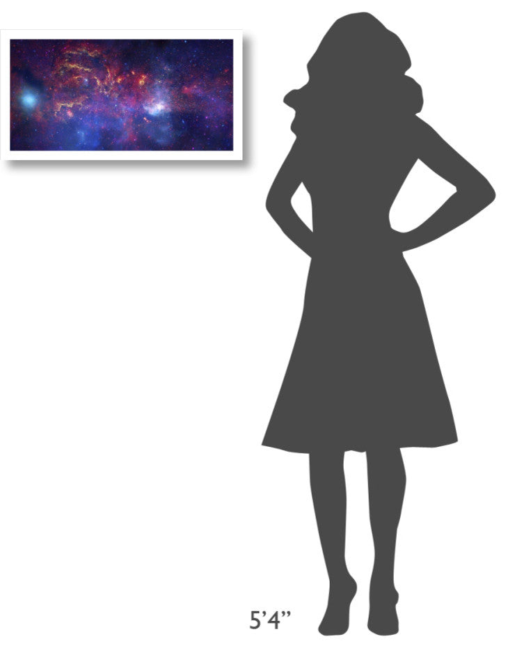 "NASA's Great Observatories Examine Galactic Center Region" Paper Art, 26"x14"