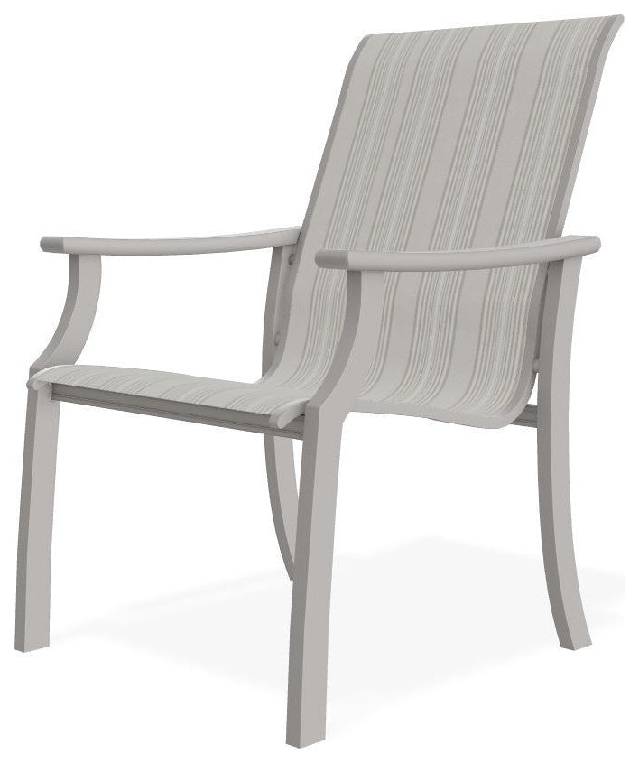 St. Catherine Sling Outdoor Armchair, Harbor/Warm Gray
