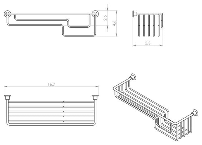 Chrome Wire Bath Basket
