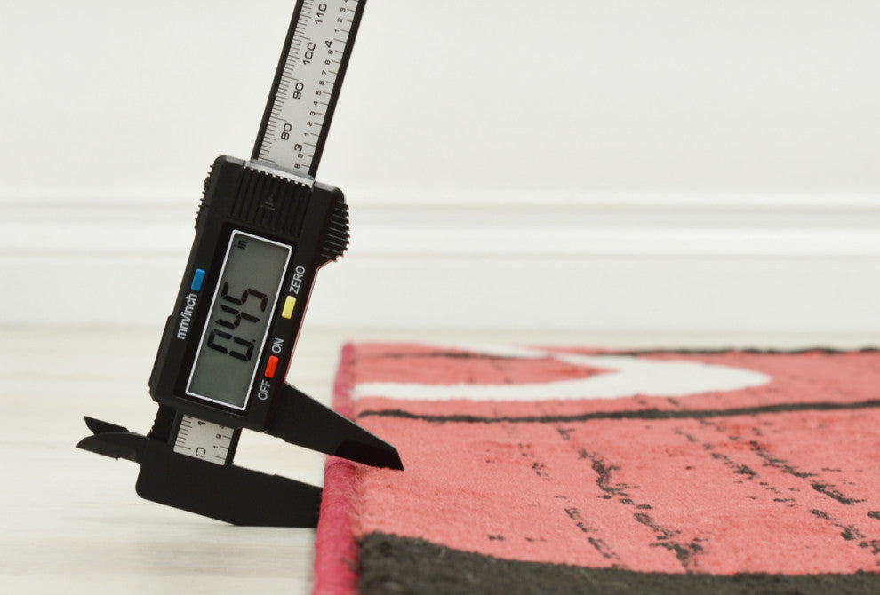 Modern Accent Rug, Scarlet Red, 9'8"x7'5"