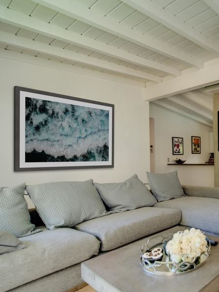 "White Expanse" Framed Painting Print, 36"x24"