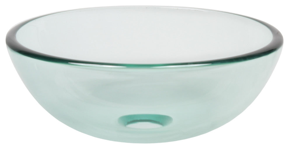 Bonificare Clear Mini 12" Glass Vessel Bathroom Sink