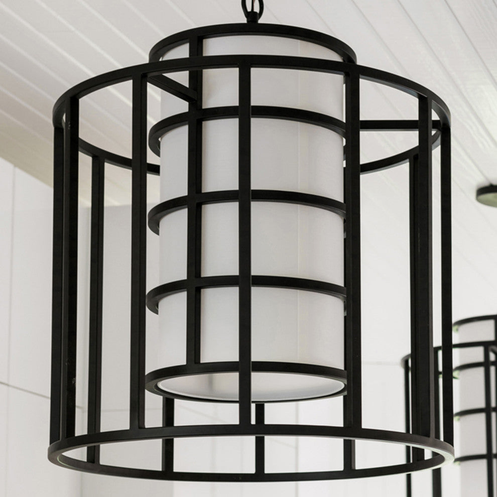 Hulton 6-Light Chandelier, Matte Black Finish