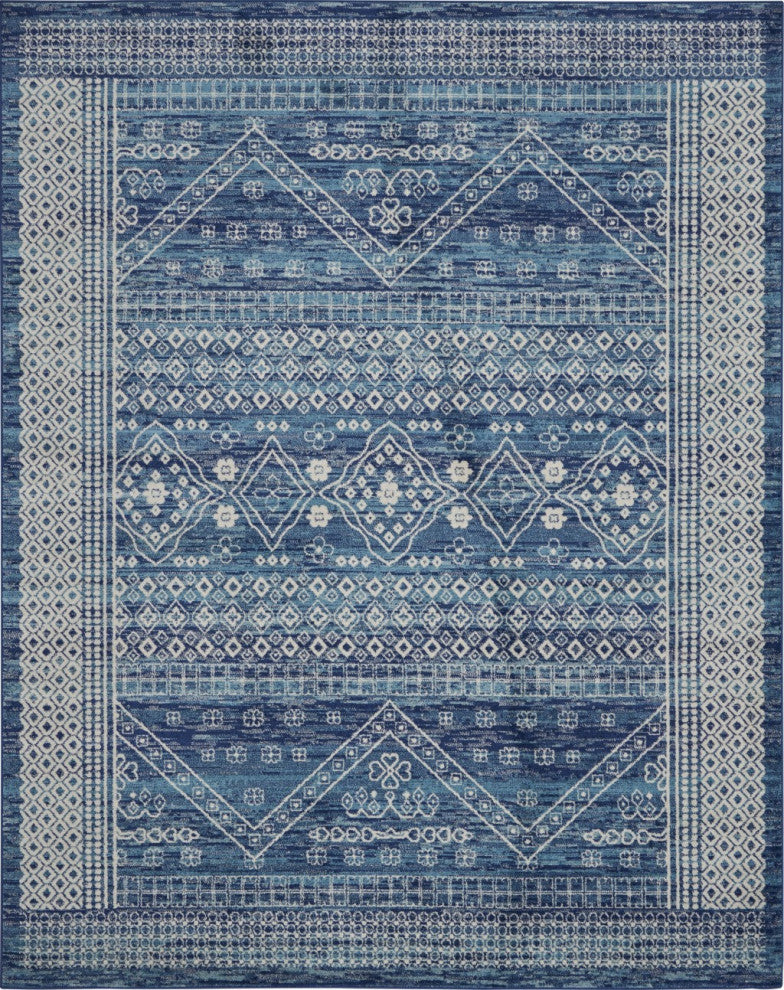 7'' X 10'' Navy Blue Power Loom Area Rug