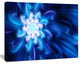 Exotic Blue Flower Dance of Petals, Floral Canvas Art Print, 20"x12"