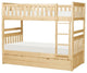 Lexicon Contemporary Wood Twin/Twin Bunk Bed with Twin Trundle in Natural Pine