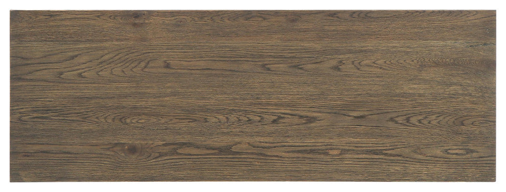 Roya 82" Oak Wood 3-Door Sideboard Buffet, Toasted Brown, 2-Door