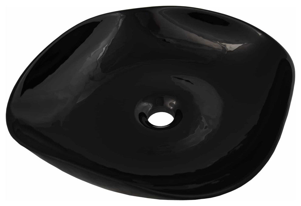 Lido Murano Glass Bathroom Sink, Abyss