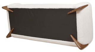 Alpine 90.5" Sherpa Sofa, Ivory White Boucle