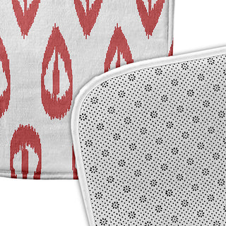 24" x 17" Ikat Tears Bathmat, Red-Orange