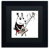 'Wild Guitar Wolf' Matted Framed Canvas Art by Carla Martell