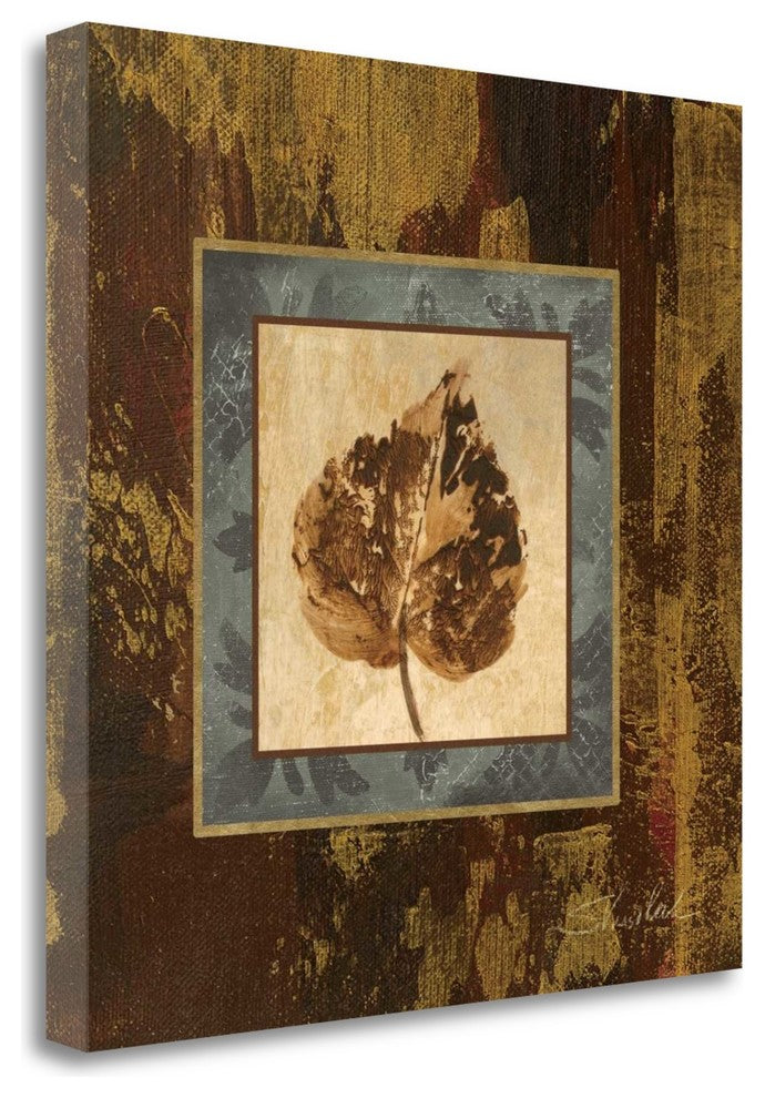 "Autumn Leaf Square I" By Silvia Vassileva, Giclee Print on Gallery Wrap Canvas