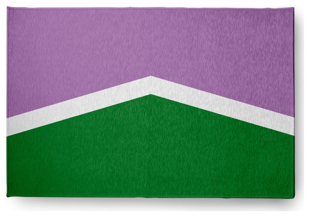 Genderqueer Chevron Chenille Rug, Genderqueer Chevron, 2'x3'