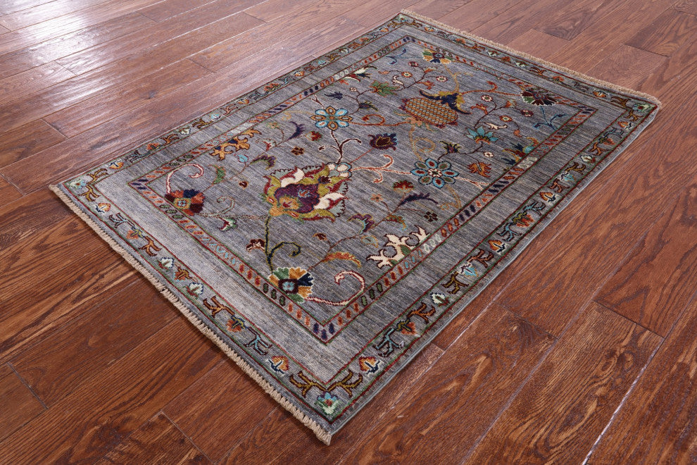 2' 9" X 3' 11" Persian Tabriz Handmade Wool Rug - Q12165