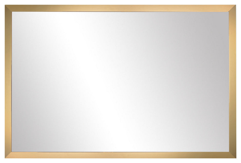Ellis Framed Wall Mirror, Champagne Gold, 36"x24"