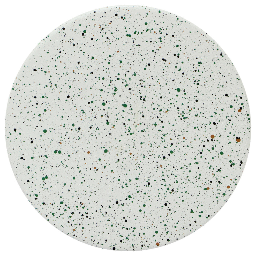 Anika Iron Terrazzo End / Side Table, White