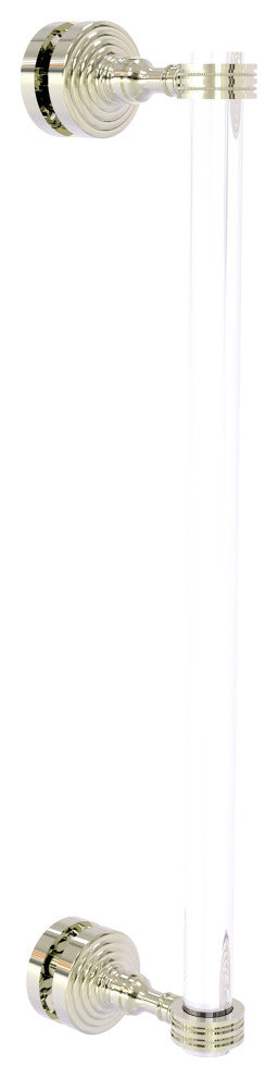 Pacific Grove 18" Dotted Accent Single Side Shower Door Pull, Polished Nickel