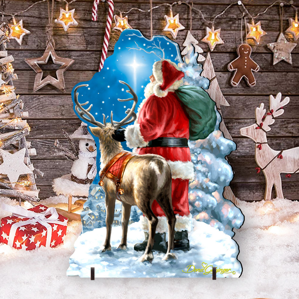 Starry Night Santa Home and Outdoor Decor by Dona Gelsinger