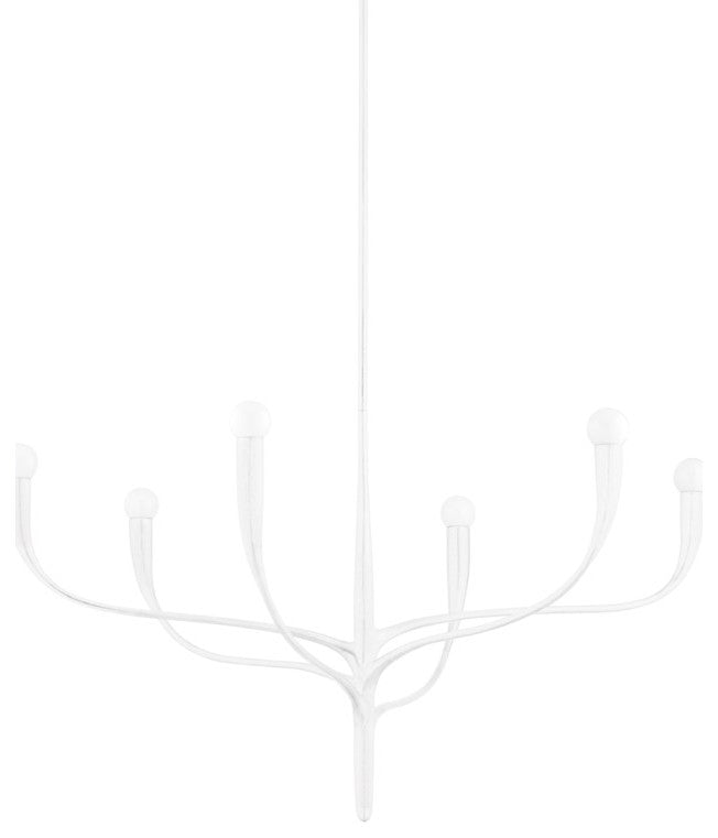 Hudson Valley Labra 6 Light Chandelier 9606-WP, White Plaster