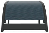 Adirondack Sling Outdoor Ottoman, Nimbus Ocean/Graphite