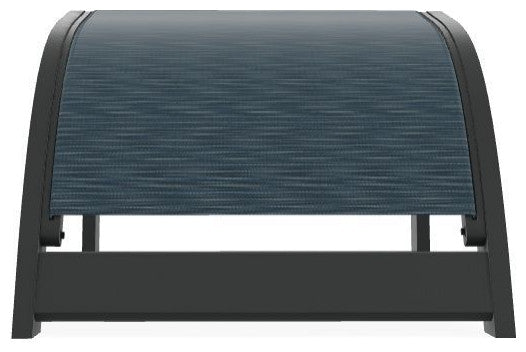 Adirondack Sling Outdoor Ottoman, Nimbus Ocean/Graphite
