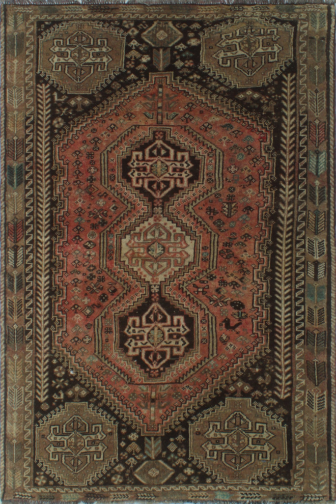 Fine Vintage Distressed Markus Rust Rug