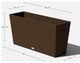 Midori Trough Planter, Espresso, 39 Inch, 1 Pack