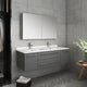 Fresca Lucera 48" Wall Hung Double Sink Bathroom Vanity With Medicine Cabinet