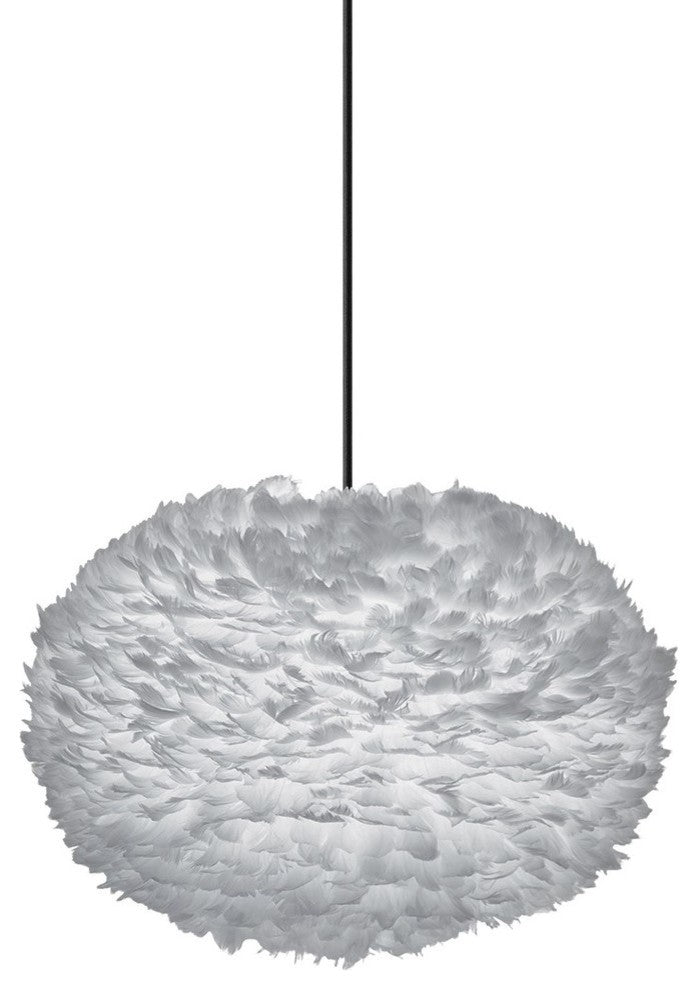 Eos X-Large Plug-In Pendant, Black/Gray