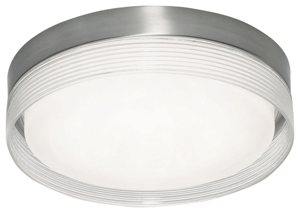 Tribeca 12" LED Flushmount, 20W 120V, Satin Nickel