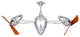 Matthews Fan, AR Ruthiane Rotational Ceiling Fan, Polished Chrome, Mahogany Blad