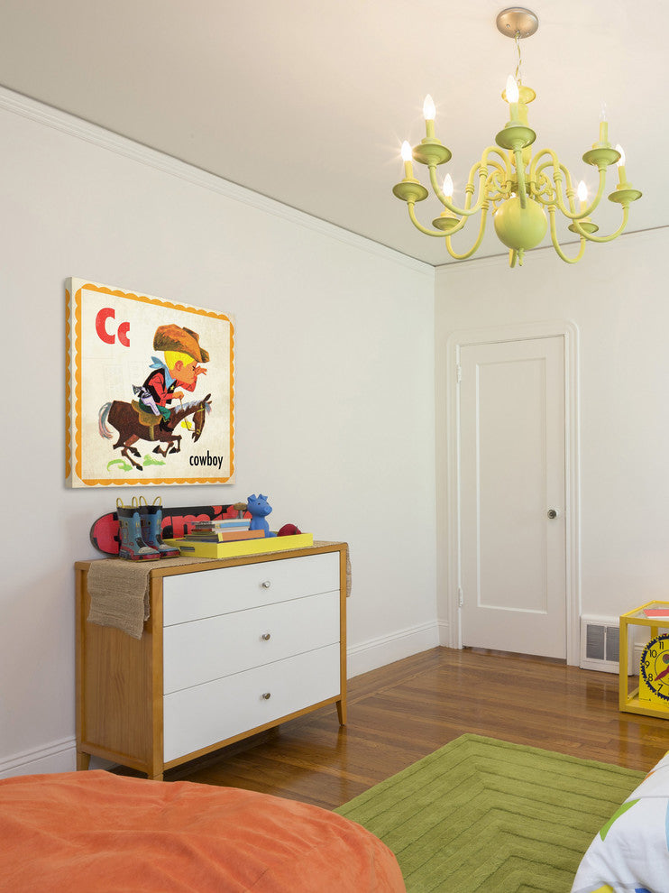 "Cowboy" Painting Print on Canvas by Curtis