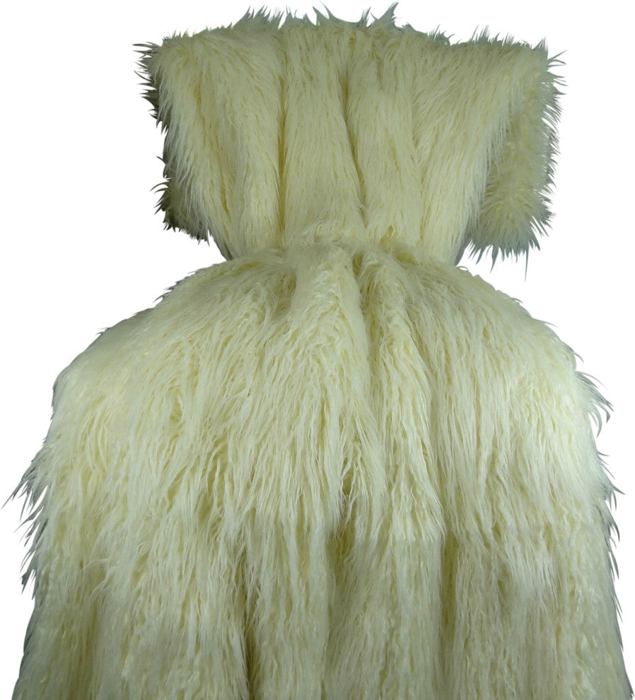 Plutus Mongolian Fur Handmade Throw, 60"x96"