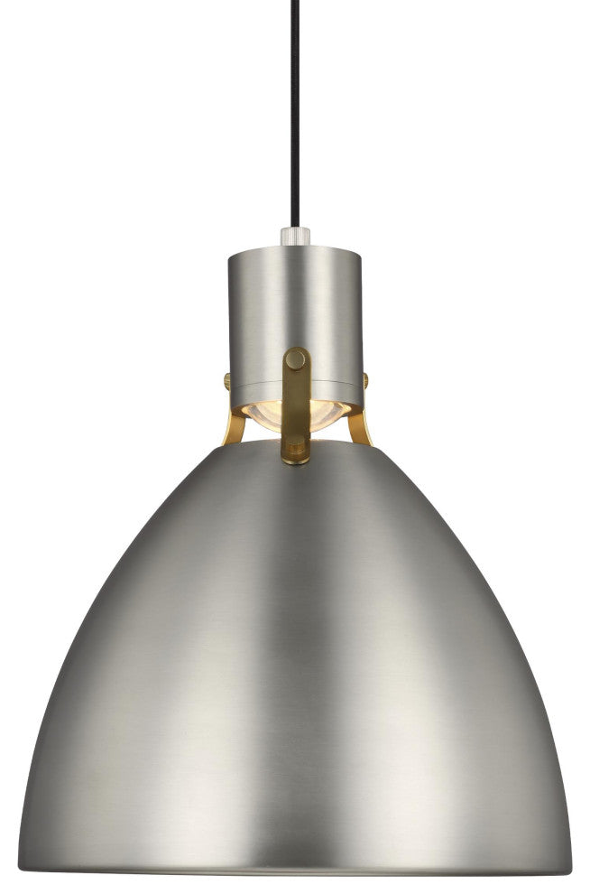 Brynne Small LED Pendant, Satin Nickel