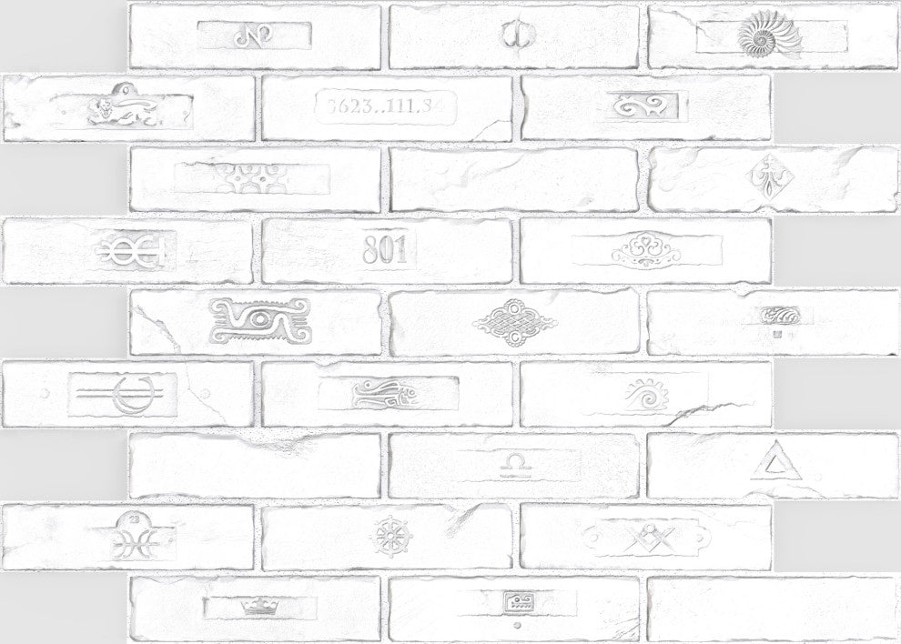 White Bricks 3D Wall Panels, Set of 5, Covers 31 Sq Ft