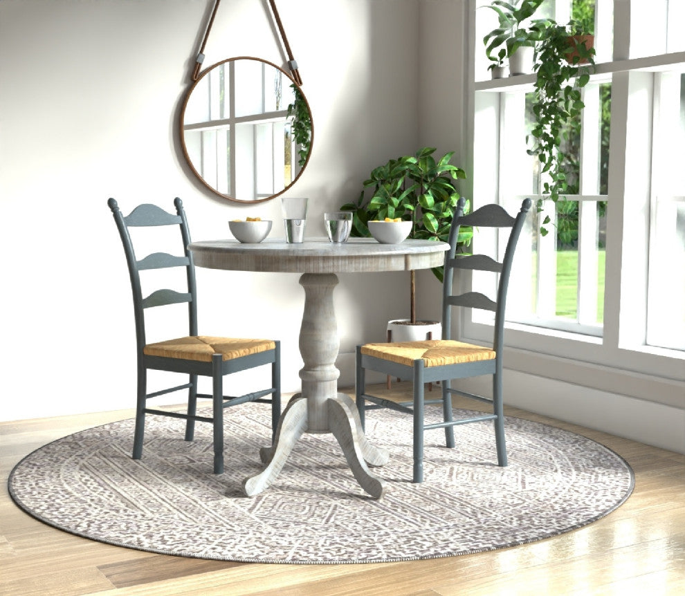 Fairview 36" Round Pedestal Bar Table, Natural Driftwood