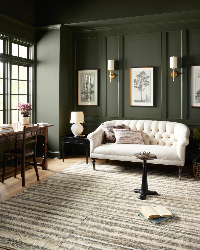 Chris Loves Julia x Loloi Humphrey Natural / Moss 3'-6" x 5'-6" Accent Rug