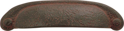 3 " and 96mm Refined Rustic Rustic Iron Cup Cabinet Pull P3004-RI