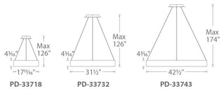 WAC Lighting Corso 32in LED Pendant in Brushed Aluminum