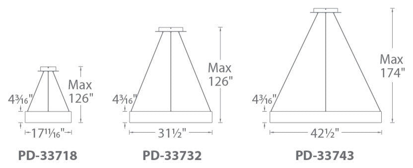 WAC Lighting Corso 32in LED Pendant in Brushed Aluminum