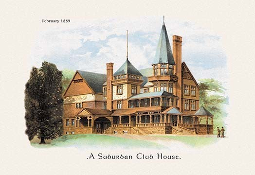 Suburban Club House- Gallery Wrapped Canvas Art 28" x 42"