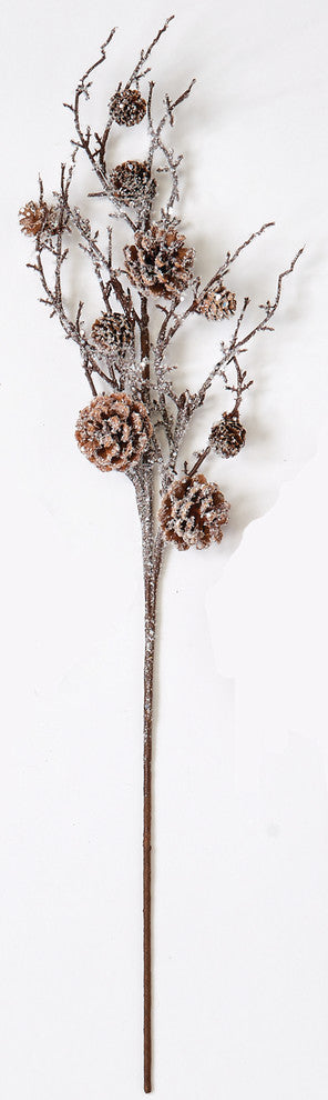 Icy Cone Twig Spray, Set of 3, 32"