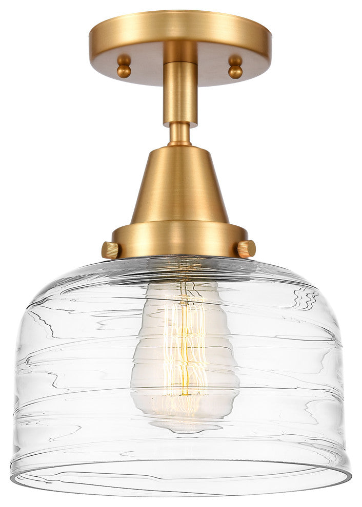 Innovations 447-1C-SG-G713 1-Light Flush Mount, Satin Gold
